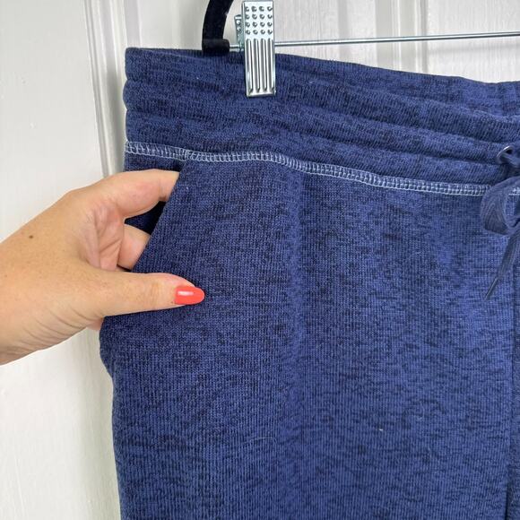 QVC Cuddl Duds Brushed Sweater Jogger XL Navy Blue Drawstring Lounge Cozy NWOT - Picture 3 of 9